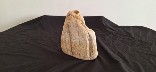 Hand carved sandstone - carved, vase