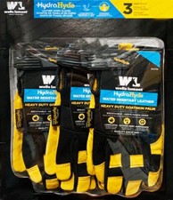 Wells Lamont HydraHyde Leather Work Gloves Heavy Duty 3 Pack