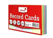 Silvine Coloured Record Cards