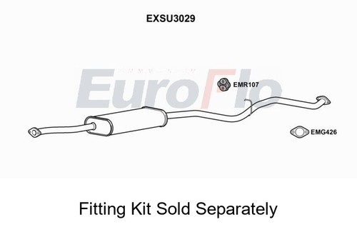 Rear muffler silencer insert - rear,