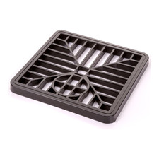 Square Gulley Grid 6 Inch Black Heavy-Duty Drain Cover for Outdoor & Garden