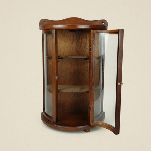 Curved glass solid wood - glass, curio