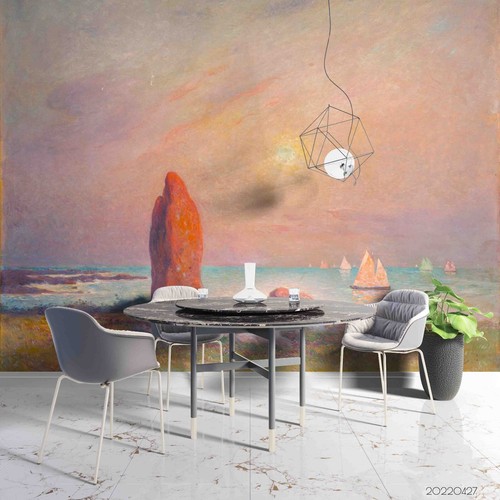 Beach boulder painting - beach,