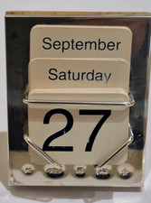 Carrs Of Sheffield Millenium/ 2000 Solid Silver Desk Calendar, Hallmarked. 