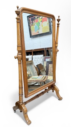 Grand antique cheval mirror - grand,