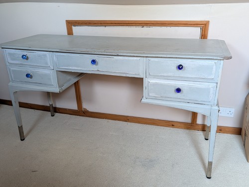 Stag drawer distressed desk - 5,