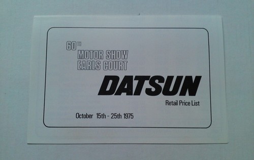 Datsun price list 1974 - datsun,