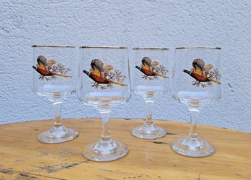 Vintage stemmed gold - stemmed, rimmed