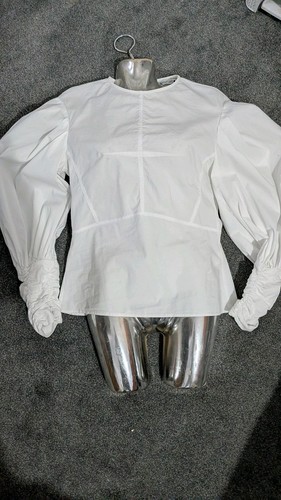 Zara white cotton - cotton, stretch