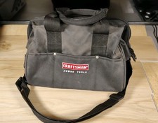 Craftsman Heavy Duty Wide Mouth Zippered Tool Bag 13”x10”x9” Black multi Pocket