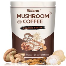 2024 New Mushroom Coffee Organic Coffee 30 Servings in one Pack - 6.35oz