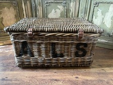 A Large Vintage Wicker Basket