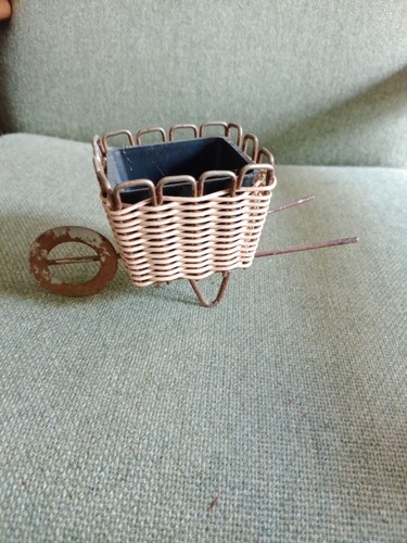 Small vintage wheelbarrow with - small,