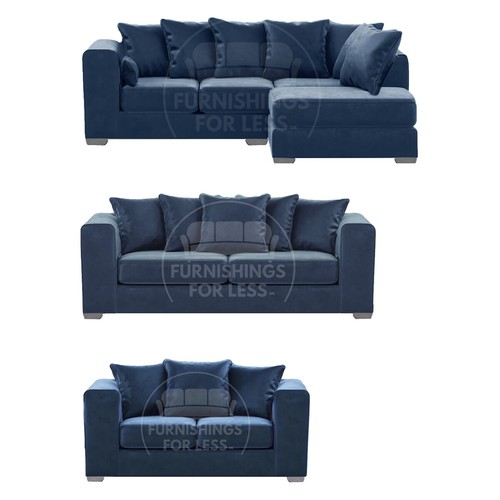 Ella blue corner plush velvet - plush,