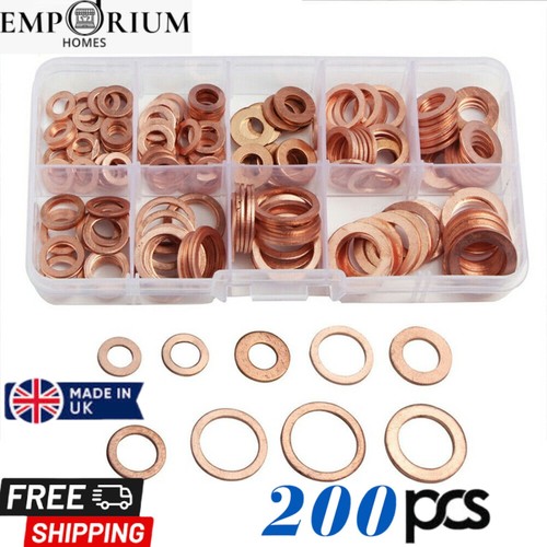 200 pcs assorted washers - pcs, solid