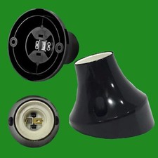 1x Edison Screw Black Angled