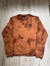 Belstaff Men's Surface Tie Dye Phoenix Patch Amber Sweatshirt Size 3XL (XXXL)