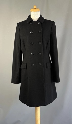 Hobbs coat black wool - coat, blend