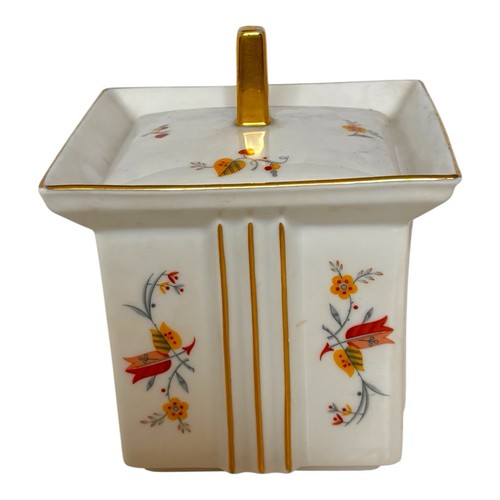 Square lidded porcelain - square,