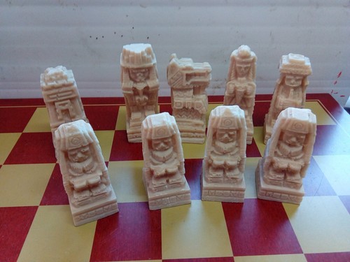 Aztec chess set molds - set,