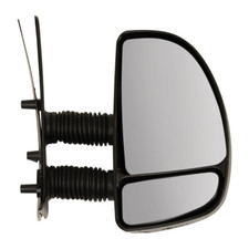 Fiat Ducato 1998-2006 Long Arm Manual Black Wing Door Mirror Drivers Side Right