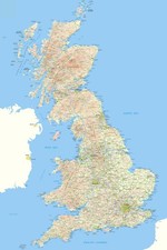 UK / Britain Map Poster Print