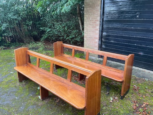 Antique solid oak church - 2,