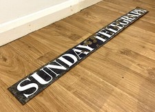 Sunday Telegraph Advertising Enamel Sign Original Vintage Old Antique Metal
