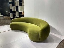 Curved Olive Green Boucle 3