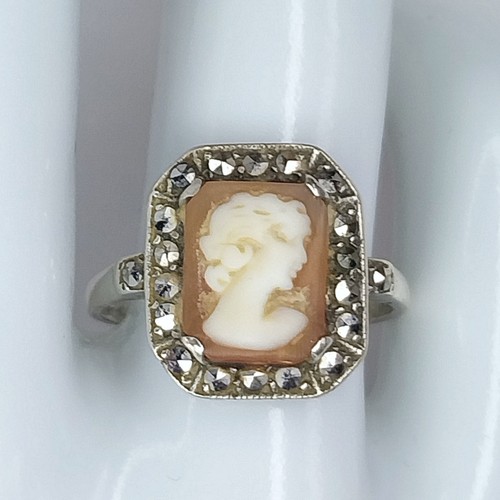 Vintage sterling silver - silver, shell