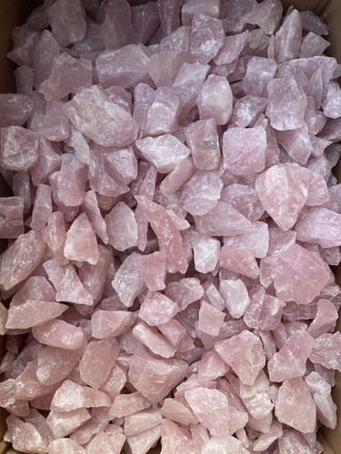 Rose quartz rough rock - rose,