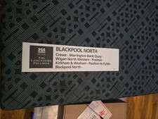 BR Lancashire Pullman Carriage Window Label – Blackpool North (Blue Card)