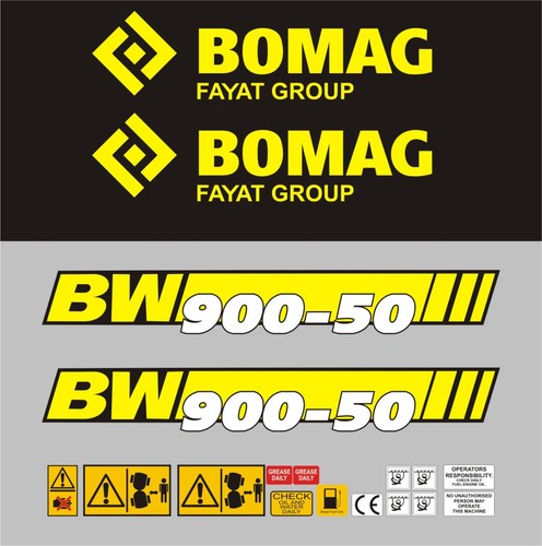 Bomag bw900 roller decal - bw900-50,