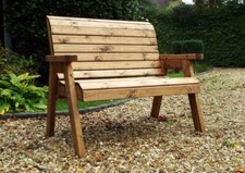 Traditional Two Seater Solid Wood Garden Bench Charles Taylor Outdoor Furniture