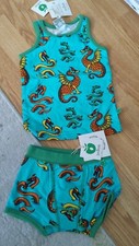 Scandi SMAFOLK Danish organic cotton underwear set vest and briefs size 1-2 y