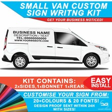 Small Custom Business Van Sign Writing Full Graphics Vinyl Decals Sticker Kit