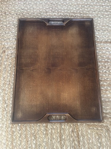 Lovely dark wood butler tray - dark,