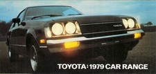 Toyota Range 1979 UK Market Foldout Brochure Starlet Corolla Carina Celica Crown
