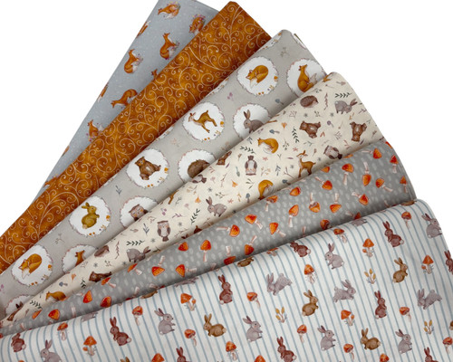 Woodland animals cotton - woodland,