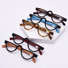 Vintage Reading Glasses + 1.0 1.5 2.0 2.5 3.0 Half Moon Frame Readers Eyeglasses