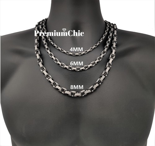 Mens byzantine box necklace - byzantine,