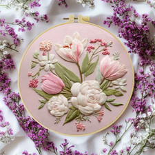 Floral Embroidery DIY Art Kit