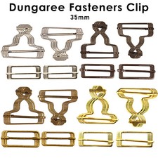 2/4/10/50Pcs Dungaree Buckle Fastener with Slider for DIY Craft Jumpsuit Dresses