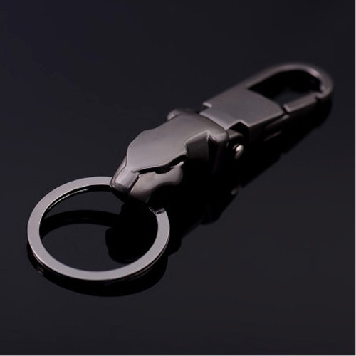 Leopard head metal keychain - metal,