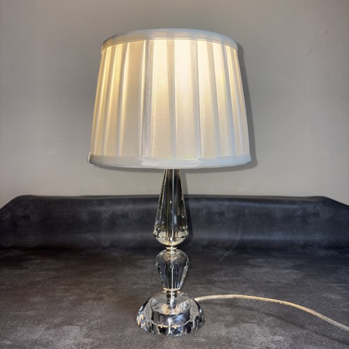 Crystal glass table lamp with - crystal,