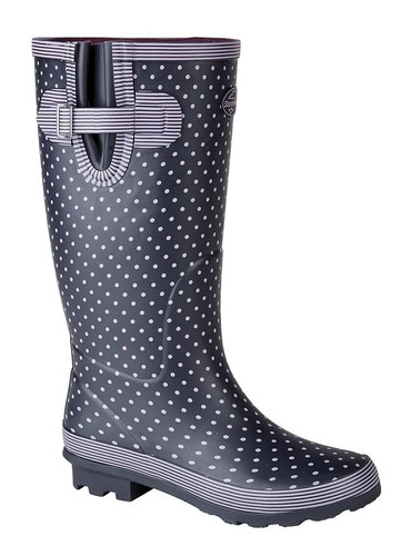 Ladies mauve polka dot wide - mauve,