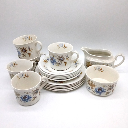 Ridgway ironstone arlene blue - ironstone,