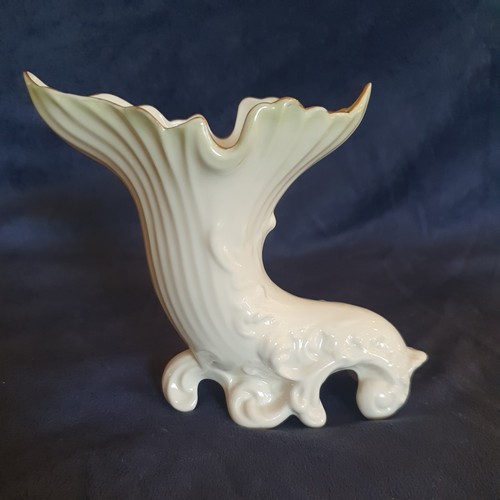 Vintage belleek cornucopia - belleek,