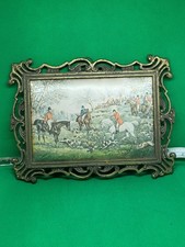 Vintage Print On Silk Hunting