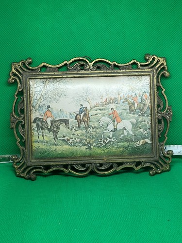 Vintage print silk - print, hunting